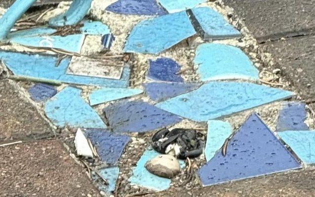 Загадочный стрит-арт появился в минском тротуаре